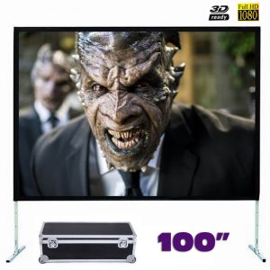 Fast Fold Front Projection Screen 100 Inch 16:9 Ratio